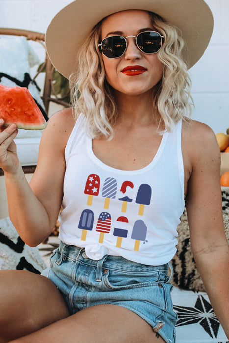 America Popsicles Racerback Tank Top
