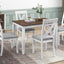 Ensemble de salle à manger rustique minimaliste en bois TOPMAX 5 pièces