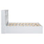 Full Size Platform Bed with Storage Headboard and 2 Drawers, White - Korvel