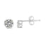 Pendientes de Stud de Diamante Trío de Plata Esterlina .925