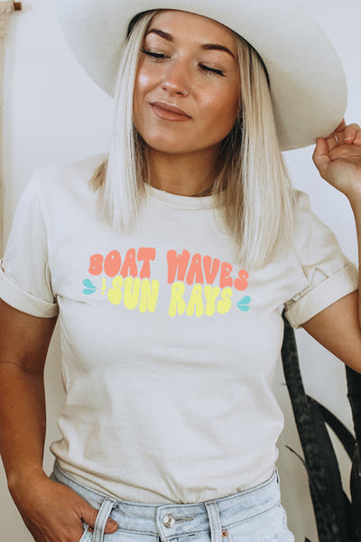 Boat Waves Sun Rays Tee 4251 - Korvel
