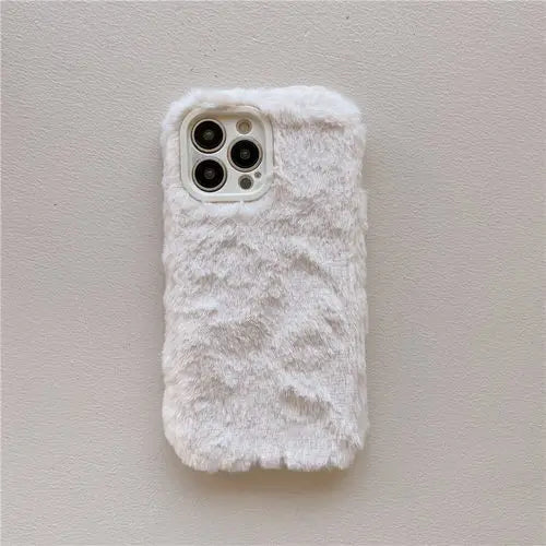 Ottwn Candy Color Warm Furry Phone Case for iPhone