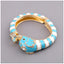 Bracelet ouvert en émail éléphant élégant