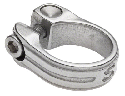 Abrazadera de Asiento de Acero Inoxidable Surly - 30.0mm Montaje con Tornillo Plata