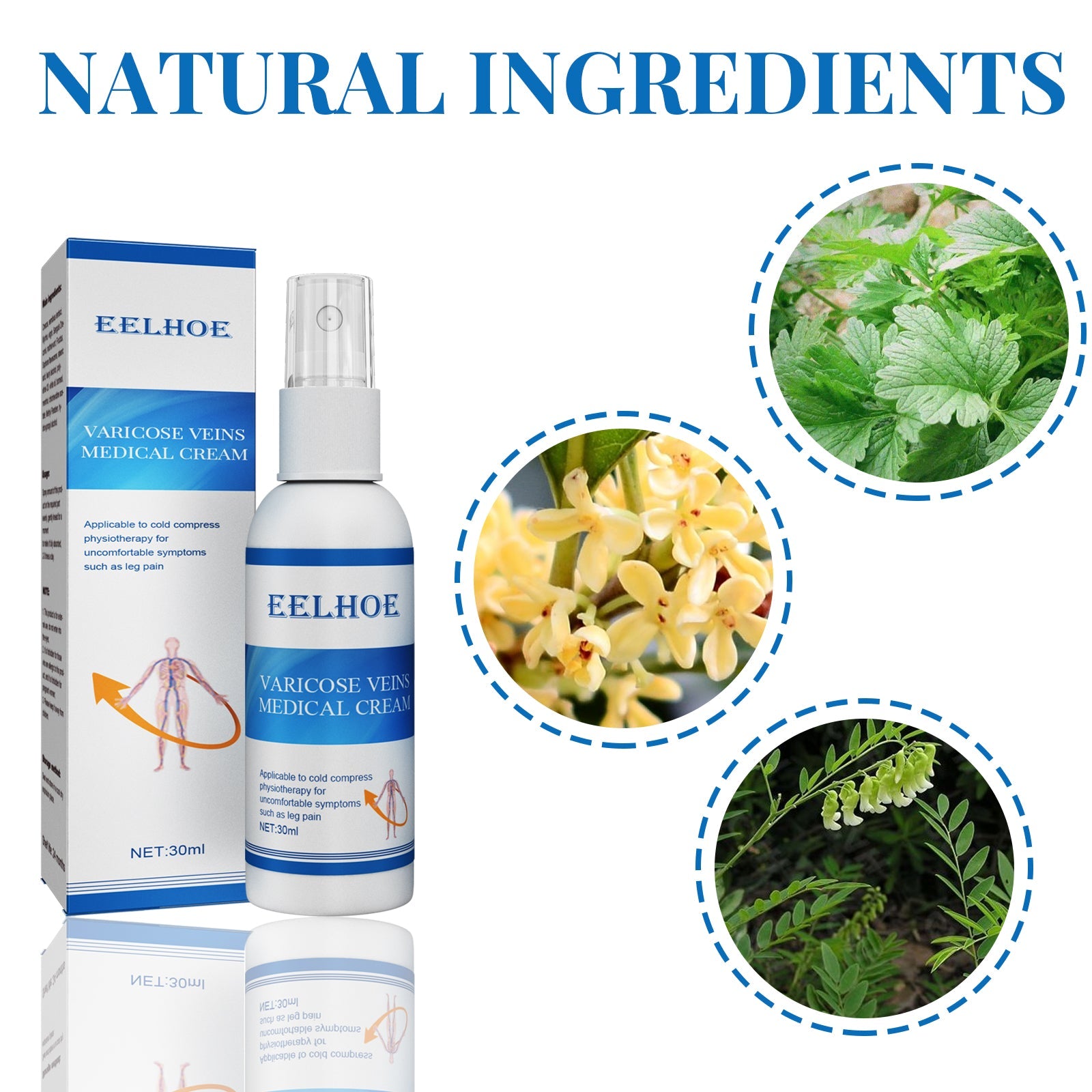 Intravenous Massage Spray For Varicose Veins Relief And Earthworm Leg Blood Vessel Bulge Pain Spray - Korvel