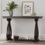 48-Inch Rustic Vintage Console Table --- Farmhouse Style Entryway Table with Open Shelf and Sturdy Construction  (Espresso) - Korvel