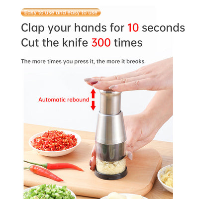 Manual Patting Knife, Stainless Steel, All Steel, Multifunctional Garlic Pester, Household Kitchen Cutter, Garlic Pester - Korvel