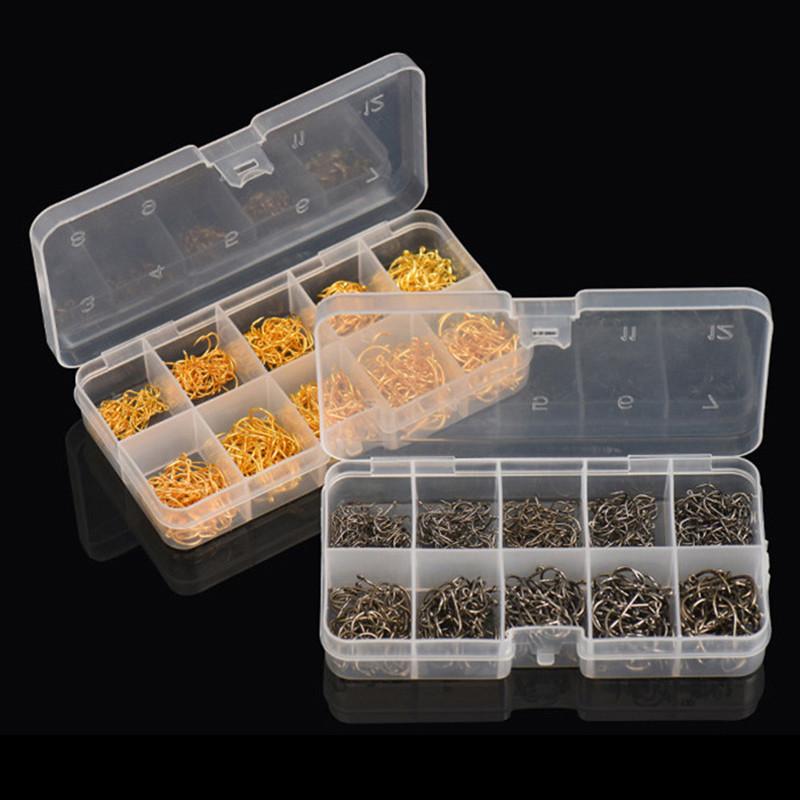 LEO 600PCS High Carbon Steel Fishing Hooks - Sharp Barbed Circle
