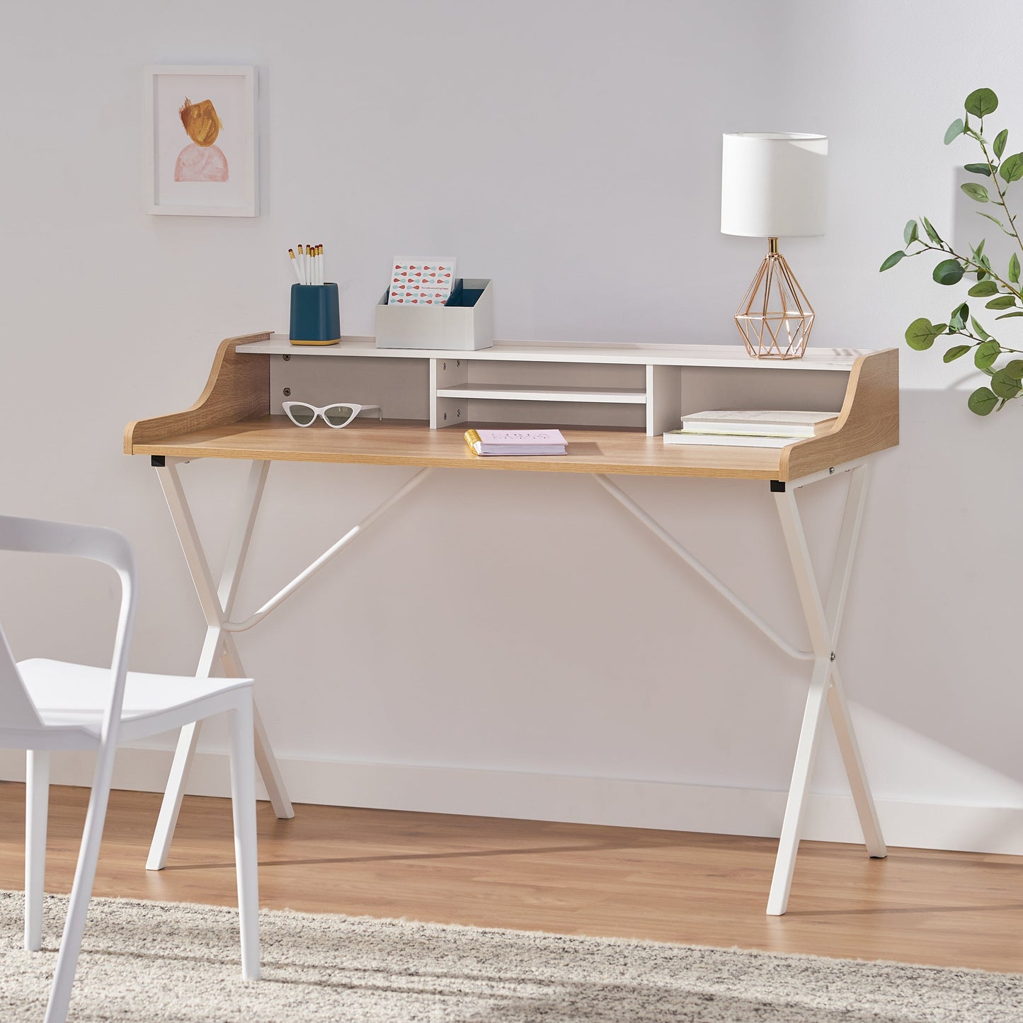 Elegant White Computer Desk for Modern Offices