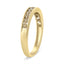 Anillo de banda de diamantes champán chapado en oro amarillo de 14K - Talla 7
