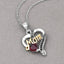 Pendentif en Grenat et Spinelle Noir de 0,55 Carat en Argent Sterling
