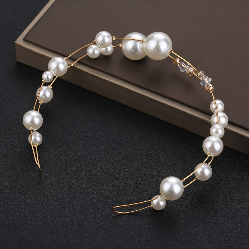 Bride Pearl Headwear Exquisite Handmade Beaded Jewelry - Korvel