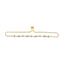 14K Yellow Gold Plated Sterling Silver Diamond Accent Heart Bolo Bracelet