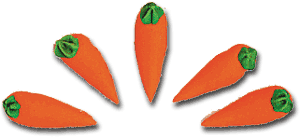 Edible Royal Icing Carrot Decorations - Small, Medium, Large