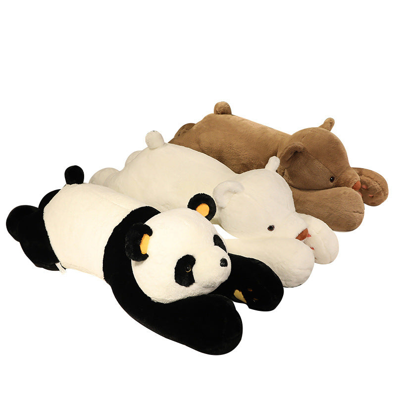 Lying down polar bear plush toy panda doll sleeping pillow doll - Korvel