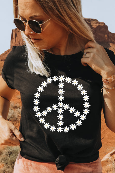 Daisy Peace Sign T-Shirt - Korvel