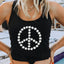 Daisy Peace Sign Racerback Tank Top