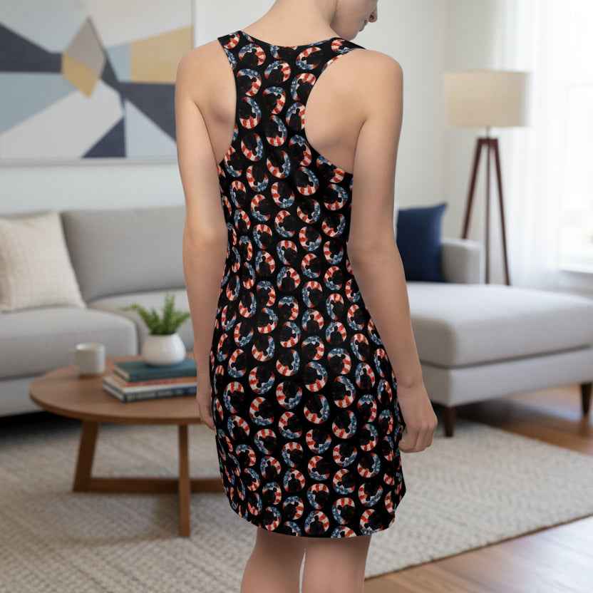 Stars & Stripes Crescent Racerback Dress