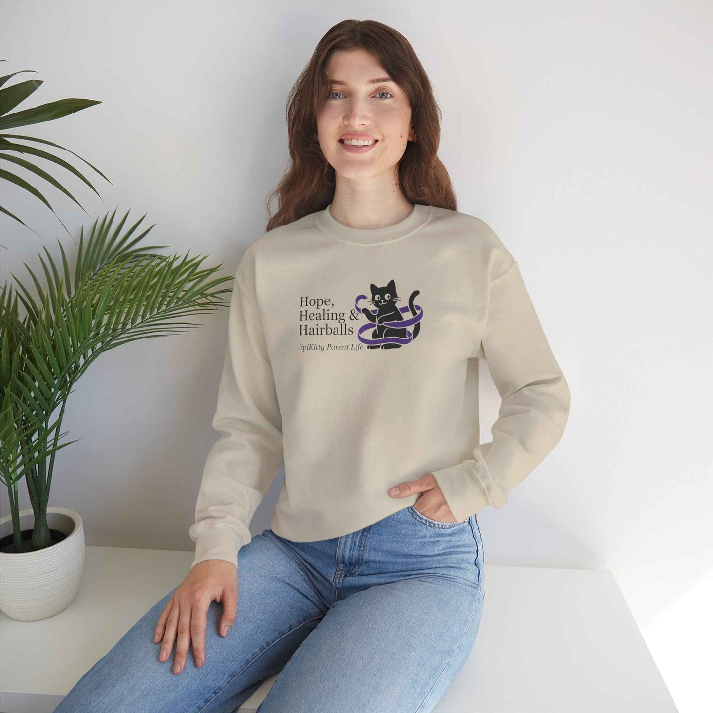 Sudadera Epikitty Parent Life de Esperanza, Sanación y Bolitas de Pelo