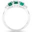 1.14 Carat Genuine Zambian Emerald and White Diamond Ring in 14K White Gold
