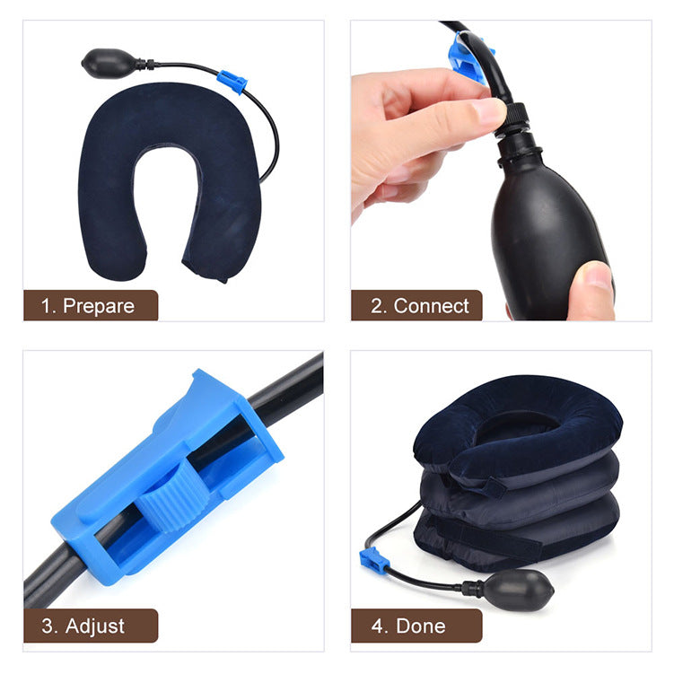 Swan Neck Correction Artifact Cervical Spine Traction Device Cervical Spine Neck Traction Belt Inflatable Neck Protection - Korvel
