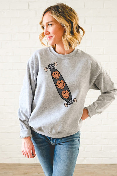 Smiley Skateboard Cozy Sweatshirt - Korvel
