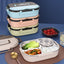 Microwaveable portable 304 stainless steel heat preservation rectangular lunch box fresh lunch box - Korvel