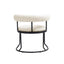 COOLCOOL Boucle dining chair set of two, medieval modern curved backrest chair, round cushion (beige Boucle) - Korvel