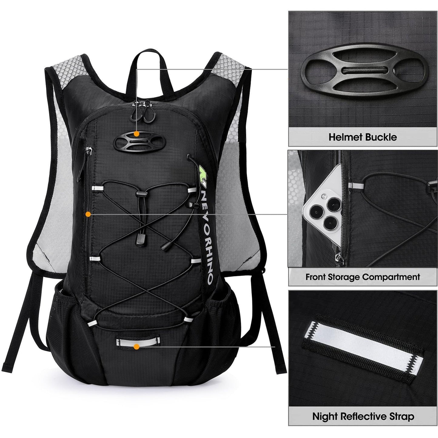 Mochila de Agua para Senderismo de Tela Oxford Ultra Ligera