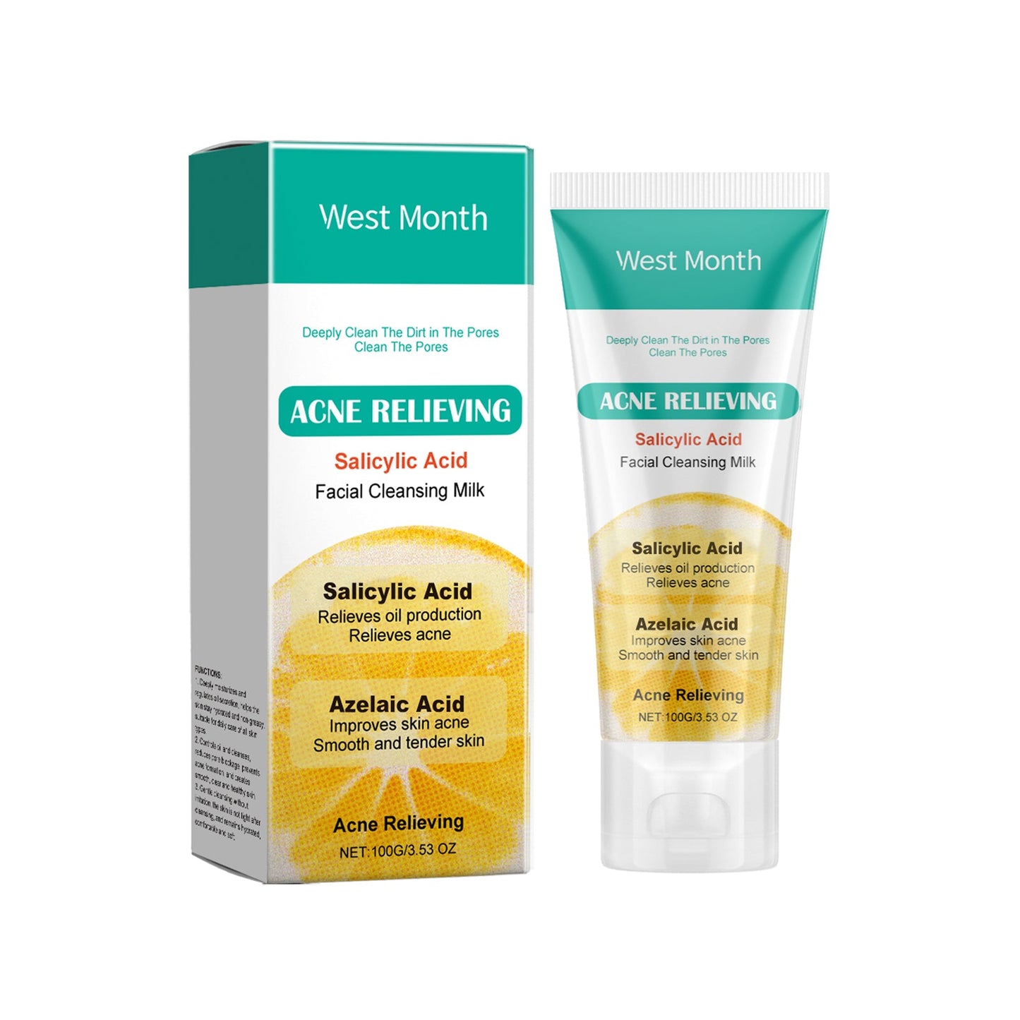 Salicylic Acid Anti-Acne Cleanser, Moisturizing Oil Control, Cleaning And Soothing Skin - Korvel