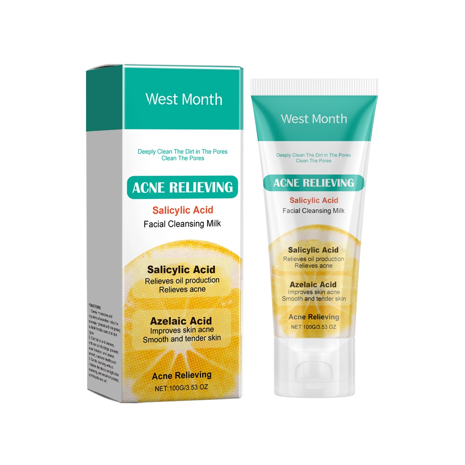 Salicylic Acid Anti-Acne Cleanser, Moisturizing Oil Control, Cleaning And Soothing Skin - Korvel