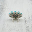 Artificial Turquoise Alloy Flower Ring - Korvel