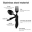 Multifunctional camping tableware stainless steel knife fork spoon, outdoor portable survival eating tools - Korvel