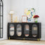 Modern Accent Sideboard Cabinet with Acrylic Doors, Freestanding Storage Cupboard Console Table for Kitchen Dining Black - Korvel