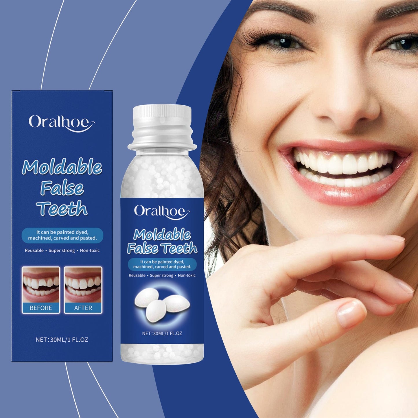 Solid Dental Glue, Temporary Dental Fillings For Modified Teeth And Dentures For Dentures - Korvel