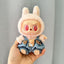 [Clothes Only] 1st/2nd generation Labubu clothes pendant Labubu sitting party baby clothes teddy bear suspenders cute pants - Korvel