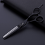 Professional Japan 440c 6 & 5.5 inch rainbow cut hair scissors set cutting shears thinning barber scissor hairdressing scissors - Korvel