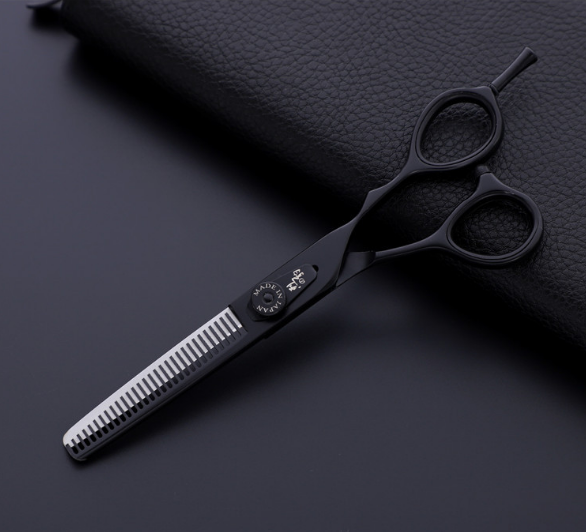 Professional Japan 440c 6 & 5.5 inch rainbow cut hair scissors set cutting shears thinning barber scissor hairdressing scissors - Korvel