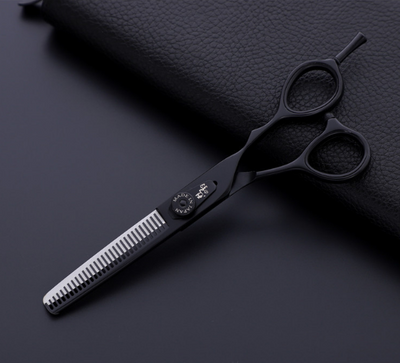 Professional Japan 440c 6 & 5.5 inch rainbow cut hair scissors set cutting shears thinning barber scissor hairdressing scissors - Korvel