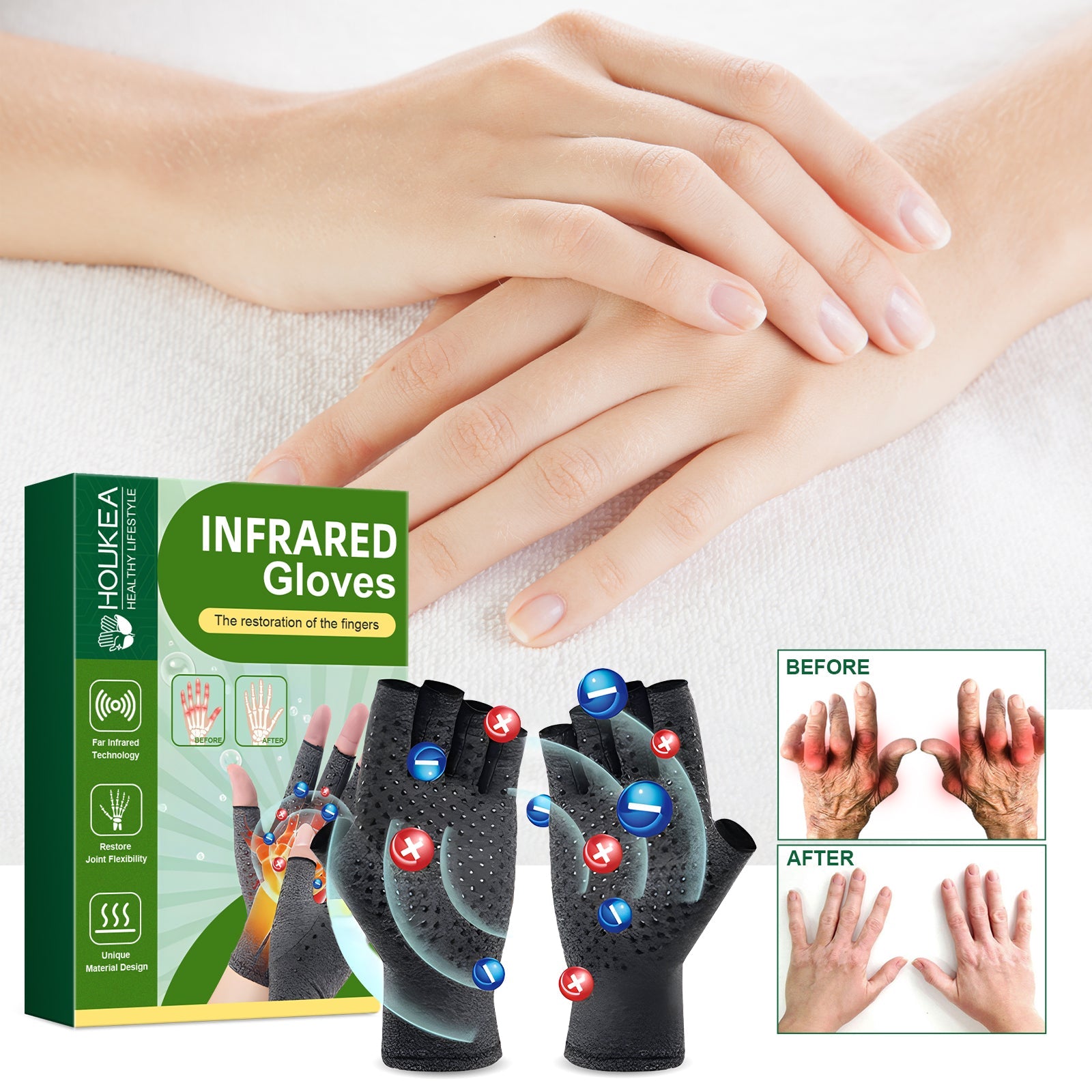 Joint Care Gloves Relieve Thumb Stiffness And Finger Joint Soreness And Swelling Discomfort Care Gloves - Korvel