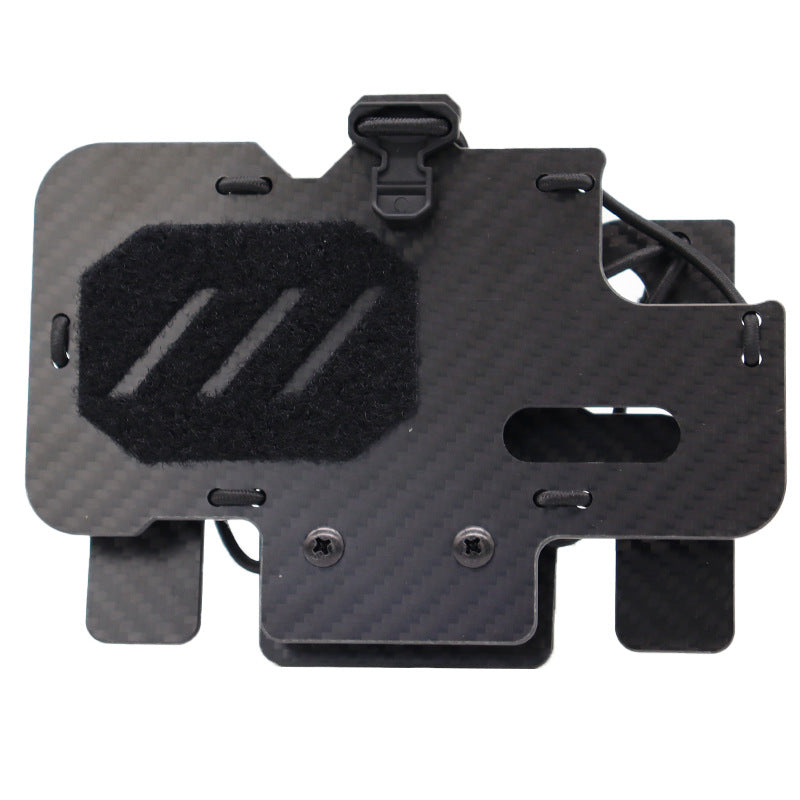 Tactical vest MOLLE system mounted carbon fiber tactical navigation board universal chest folding mobile phone carrier board - Korvel