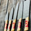 Premium Olivewood & Epoxy Stainless Steel Knife Set – 13" Forged Blades with Leather Sheath - Korvel