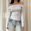 Slim Fit Spicy Girl One-Shoulder Top for Women - Korvel