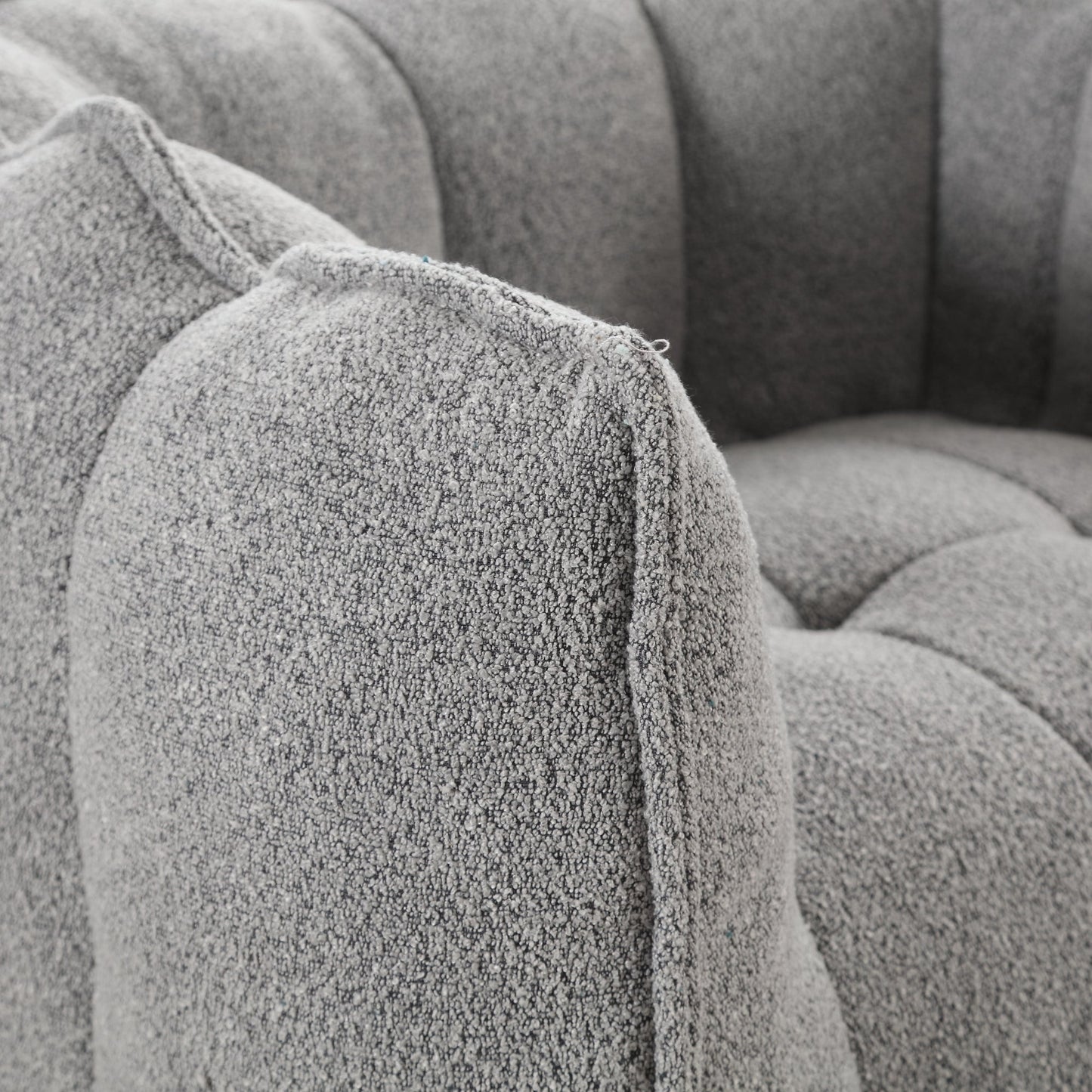 Soft Bean Bag Chair with High Resilient Foam(Chips)for living room and bedroom,Comfortable Square Lazy Sofa with Footstool - Korvel