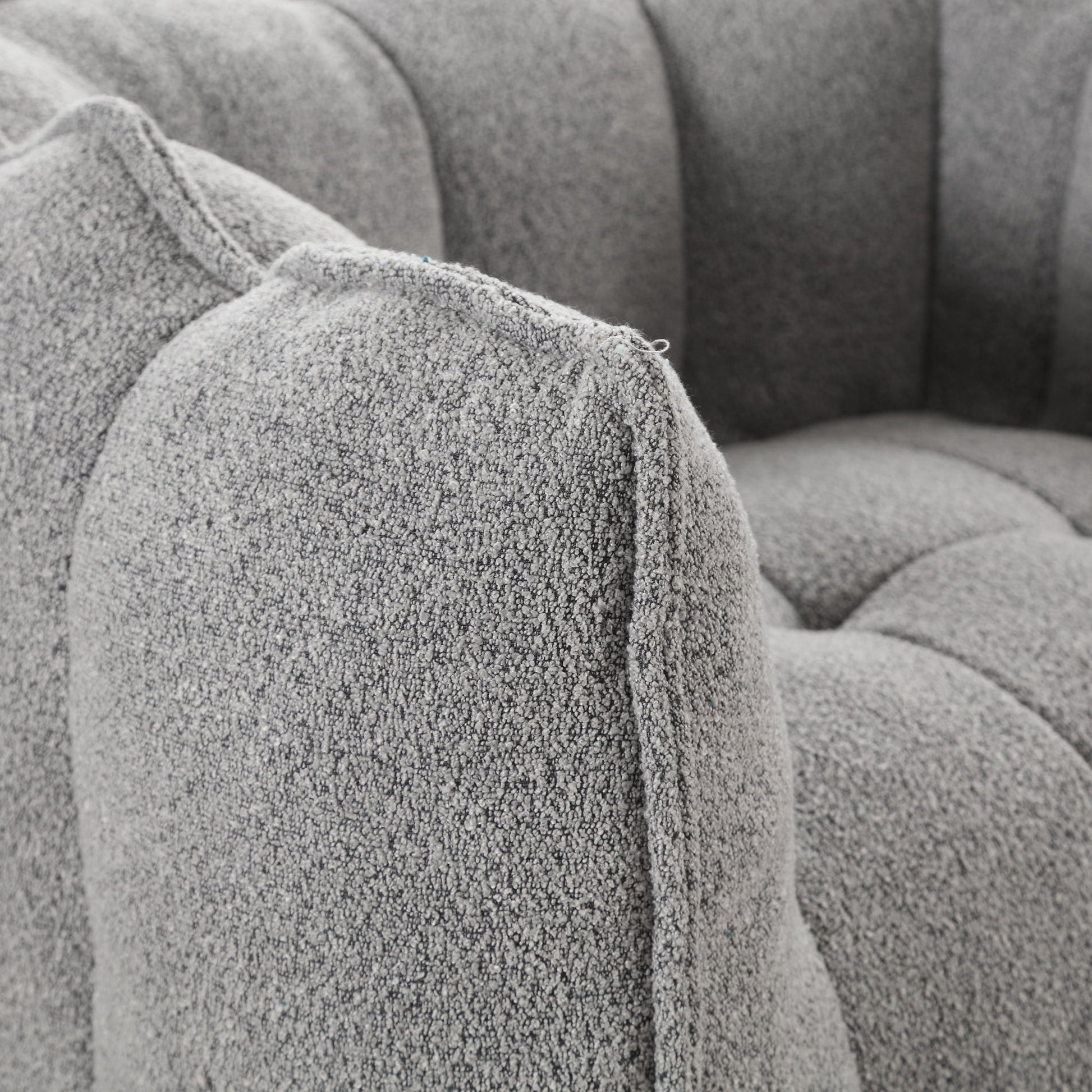 Soft Bean Bag Chair with High Resilient Foam(Chips)for living room and bedroom,Comfortable Square Lazy Sofa with Footstool - Korvel