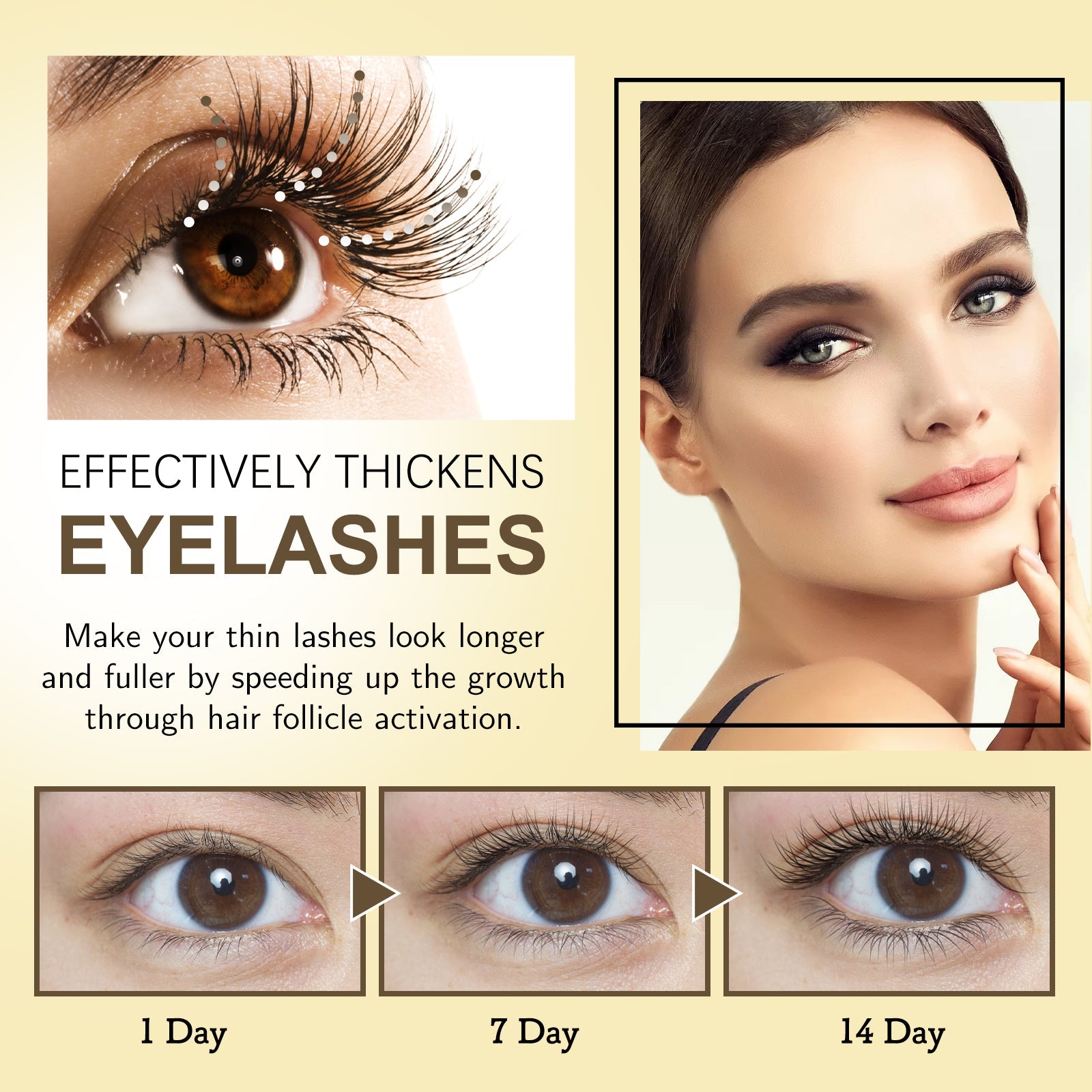 Mascara Gentle, Flawless, Long And Curling Eyelash Moisturizes Dark And Thick Brows - Korvel