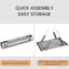 Black Lightweight Portable Folding Ultralight Roll Up Mini Aluminum Picnic Camping Table Foldable For Outdoor Hiking - Korvel