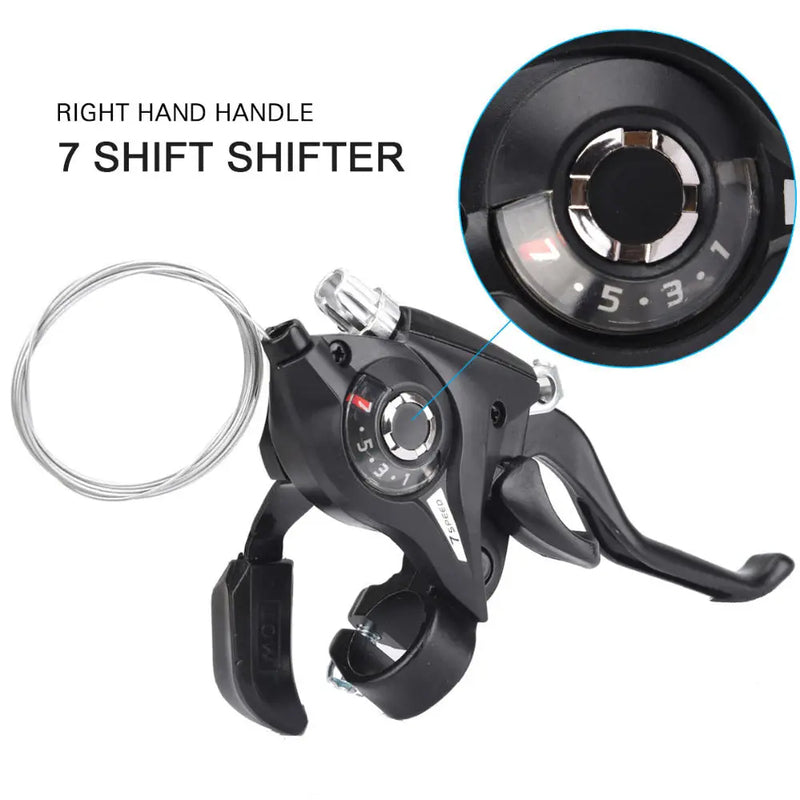 Bike Derailleurs 3x7 21 Speed Switch MTB Bicycle Shifter Levers Brake with Shift Cable Cycling Disc Handle for Bike Trekking - Korvel