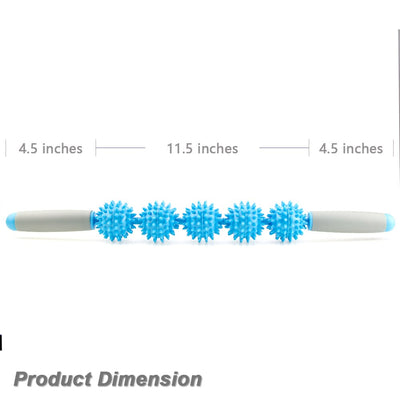 MMuscle Roller Massage Roller Stick with Point Spiky Ball Back Roller - Korvel