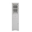 Elegant Tall Bathroom Cabinet with Adjustable Shelf - White